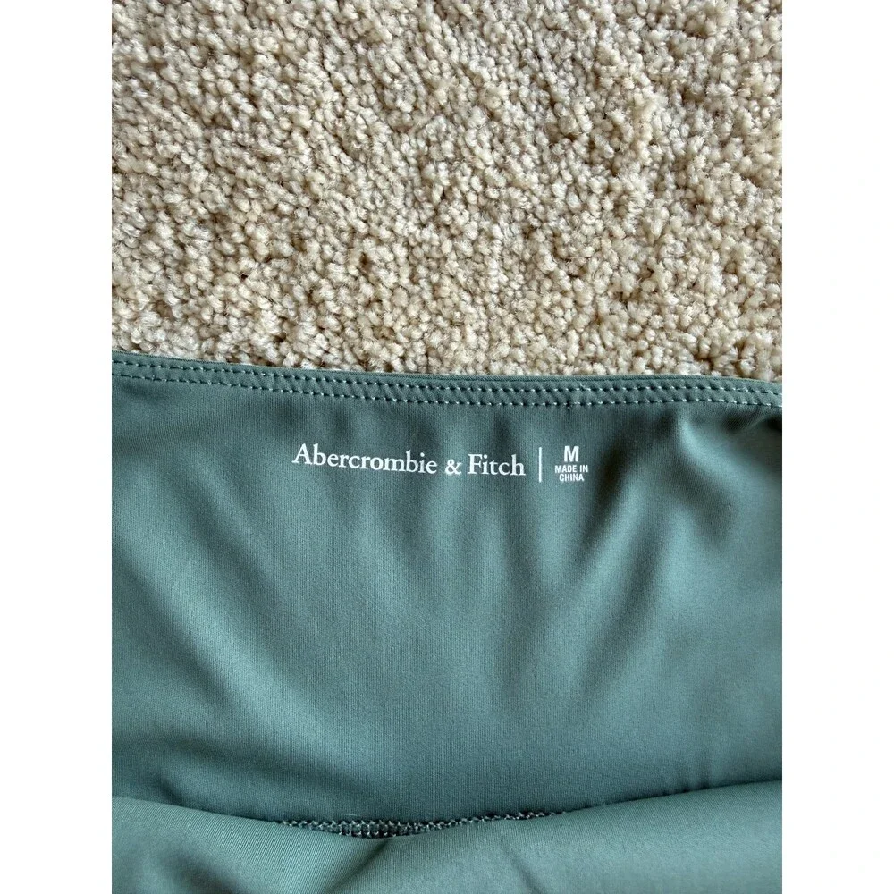 Abercrombie & Fitch Mini Dress Green Built In Romper Strappy Women’s M - Picture 2 of 7